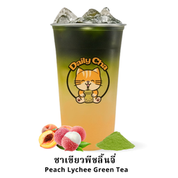 ชาเขียวพีชลิ้นจี่