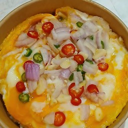 ข้าวไข่ขยี้พริกน้ำปลา