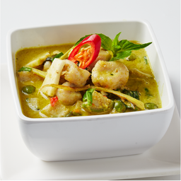 แกงเขียวหวานลูกชิ้นปลากราย