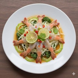 กุ้งสุก แช่น้ำปลา