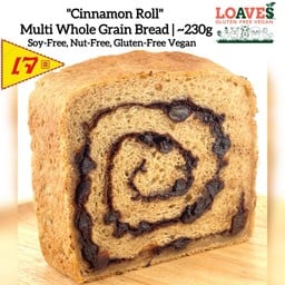 ขนมปังซินนามอนช็อกโก มัลติโฮลเกรนโรล | ไม่มีถั่วเหลือง นัทฟรี กลูเตนฟรี วีแกน | ~230 กรัม