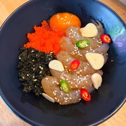 ข้าวหน้ากุ้งดอง+ไข่ดองโชยุ