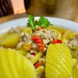ต้มผักกาดดองหมูสับ