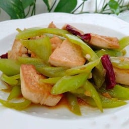 ผัดพริกหยวกเจเป็นกับข้าว