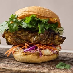 เบอร์เกอร์ไก่สะเต๊ะ