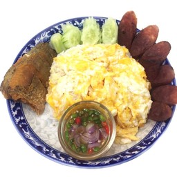 ข้าวไข่กุนเชียงปลาสลิด