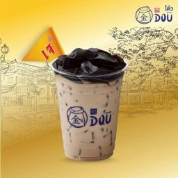 น้ำเต้าหู้เฉาก๊วยเย็นแก้ว