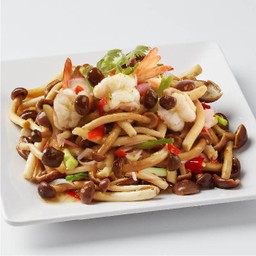 ยำเห็ดโคนญี่ปุ่นกุ้ง