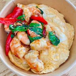 ไข่ข้นกุ้งกะเพรา