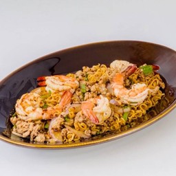 ลาบมาม่าหมูสับกุ้ง