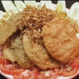 หมูแผ่นทอดกระเทียมเจ