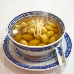 แปะก๊วยน้ำขิง 姜汁白果汤 Ginkgo Nuts in Ginger Tea