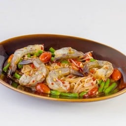 ตำเส้นเล็กปลาร้า (กุ้ง)