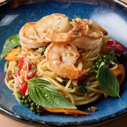 สปาเก็ตตี้ผัดขี้เมากุ้ง