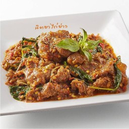 เนื้อผัดใบโหระพา