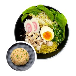 Set D   ราเมนทงคัตสึพิเศษ(แห้ง)+ข้าวผัดสไตล์ญี่ปุ่น