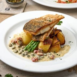 ปลากระพงซอสมะนาวเคเปอร์