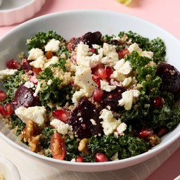 สลัดควินัว บีทรูท และ เคล