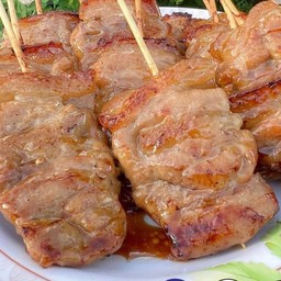 หมูปิ้งนมโสดดดดด3ไม้คู่ข้าวเหนียว2ห่อ