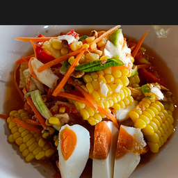 ตำข้าวโพดไทย ไข่เค็ม