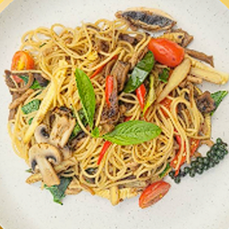 พาสต้าขี้เมาเห็ด เจ