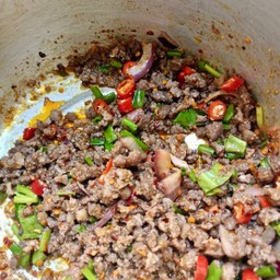 ลาบเนื้อสุก (ไม่ใส่เครื่องใน)