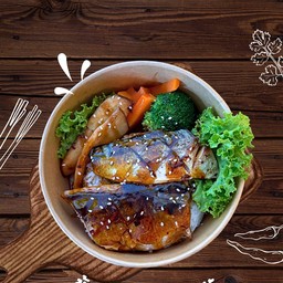 ข้าวหน้าปลาซาบะเทอริยากิ