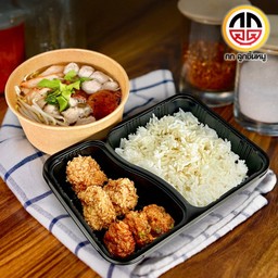 ชุดอิ่มฟิน-เกาเหลา+ข้าว+ทอดมันกรอบ+ทอดมันหมูเด้ง