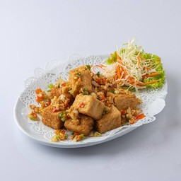 เต้าหู้อ่อนผัดพริกเกลือเจ S