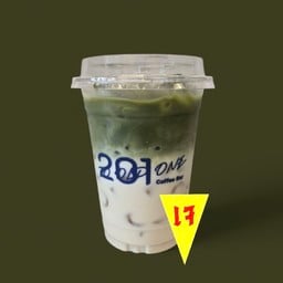 มัจฉะลาเต้เย็น นมโอ๊ต