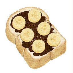 ขนมปังปิ้งช็อกโกแลต-กลัวย