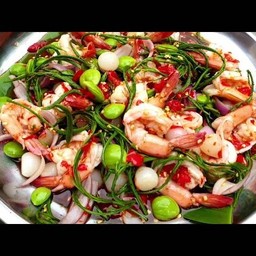 ตำสามเหม็นกุ้งสด