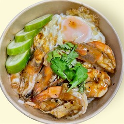 ข้าวกุ้งกระเทียม