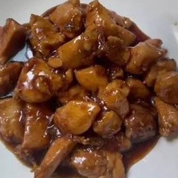 ไก่คั่วซอสราดข้าว