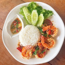 ข้าวกะเพรากุ้ง/รวมทะเล