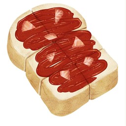 ขนมปังปิ้งแยมสตอเบอรี่