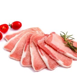 สันคอหมูสไลด์5ชิ้น 瘦肉5块 Lean meat slices5pcs