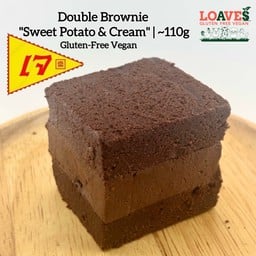 ดับเบิ้ลบราวนี่ "สวีทโปเตโต้แอนด์ครีม" | กลูเตนฟรี วีแกน เจ | ~110ก