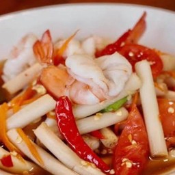 ตำไหลบัวกุ้งสุก