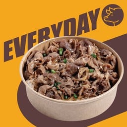 ข้าวหน้าสันคอหมูคุโรบูตะผัดซอสยากินิกุ