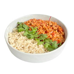 น้ำพริกอ่อง plant based ไร้น้ำมัน+ ข้าวกล้อง ( VEGAN )