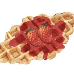 วาฟเฟิลแยมสตอเบอรี่