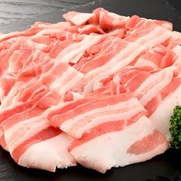 หมูสามชั้น3ชิ้น 五花肉片3块 Sliced pork belly3pcs