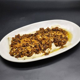 เต้าหู้นึ่งซอส (มังสวิรัติ) 豆腐蒸酱 (素食)