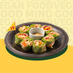 โรลหมี่เต้าหู้เทมเป้ซอสเจ