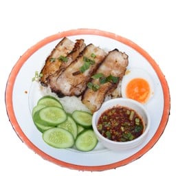 ข้าวหมูย่างน้ำจิ้มแจ่ว