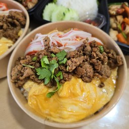 ข้าวไข่ข้นหมูสับปูอัด