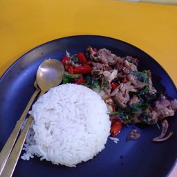 ข้าวสวย หมูผัดพริก