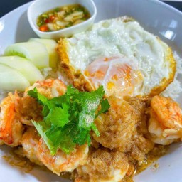 กุ้งกระเทียมพริกไทย (ฟรีไข่อะไรก็ได้)