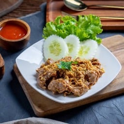 หมูกระเทียม (กับข้าว)